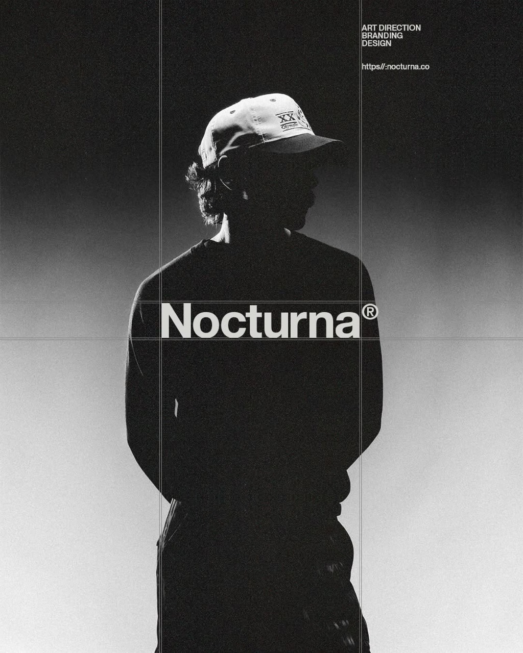 Nocturna monochrome art direction poster